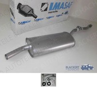 Imasaf ESD Auspuff Endtopf+Anbausatz für BMW 3Er E30 318 I Limo+Cabrio+Touring