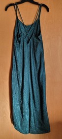 NWOT Vintage California Dynasty Dark Green Long Strappy Nightie Size Small