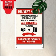 Please Leave All Delivery Packages Here Porch Notice Metal Tin Sign 8x12