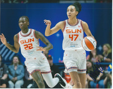 LEILA LACAN Signed 8 x 10 Photo WNBA Basketball CONNECTICUT SUN France