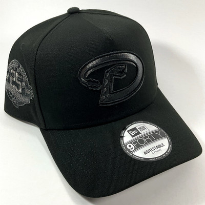 New Era AZ Diamondbacks Exclusive Blk Gunmetal 9FORTY A-Frame Snapback Hat Cap