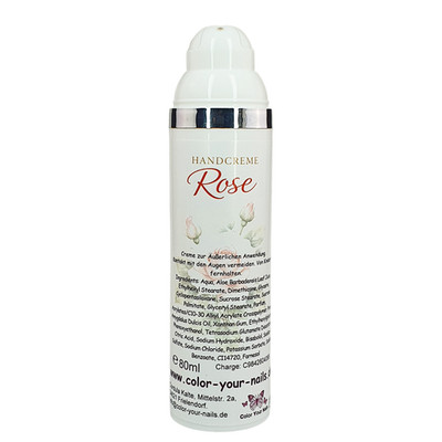 Reichhaltige Handcreme Rose in Airless Pumpflasche, Aloe Barbadensis Leaf Juice