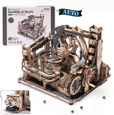 3D Puzzles for Adults, Electric Model Kits Marble Spaceport LGC01, 472Pcs Marble