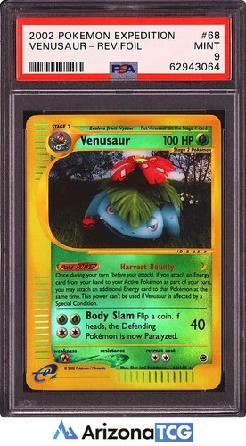 Pokemon 2002 Venusaur 68/165 Reverse Foil Expedition PSA 9