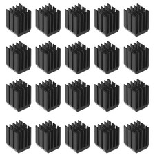 20PCS Black Aluminum Heat Sink with Thermal Conductive Adhesive Tape, 9 9 12m...