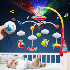Baby Mobile for Crib, Crib Mobile with Projector and 108 Melodies Music, Crib To