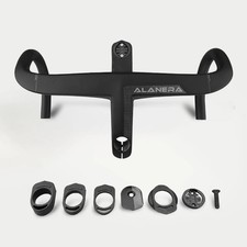 Manubrio Bici da Strada in Carbonio Barra Integrata Alta Qualità con Supporto Computer