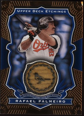 2004 Upper Deck Etchings Rafael Palmeiro Game Used Bat Relic Orioles Logo