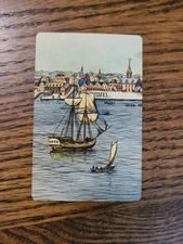 Simple COMPLETE Illustrated Ship On The Water Playing Cards Deck Redislip A