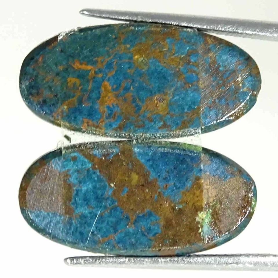 22.10Cts Natural Azurite Pair Cabochon Loose Gemstone Shape Oval Size ...