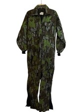 Vintage Realtree TreeBark Camo Leaves Coveralls Mens Medium Hunting One Piece