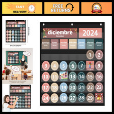 Monthly Classroom Calendar Pocket Chart - Days of the Week Cards for Learning, I