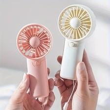 Portable Mini Handheld Fan Rechargeable Pocket Size USB Quiet Personal Cooling F