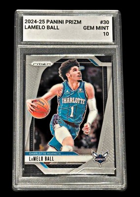 ?Lamelo Ball Graded 10 Gem Mint 2024-25 Panini Prizm Hornets 