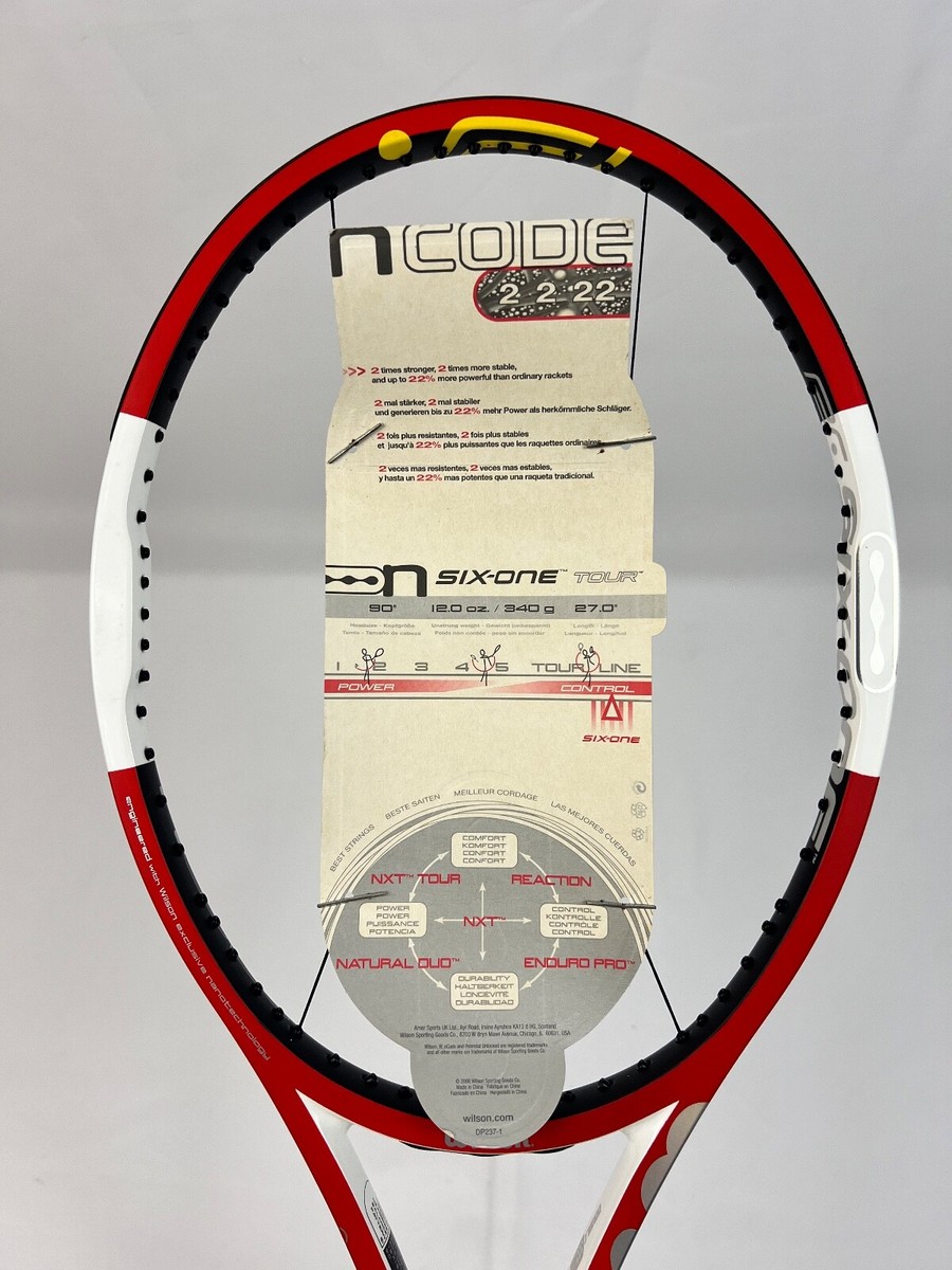 NEW Wilson N Code Six One Tour 90, 4 3/8 Roger Federer 2006