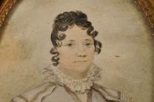 PORTRAIT MINIATURE ANCIEN ANTIQUE PAINTING 19th c