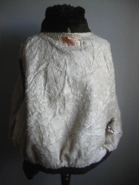 EXCELLED LEATHER FLIGHT JACKET 54 bomber sherpa USA fur B2 distressed VINTAGE - Image 4 of 4