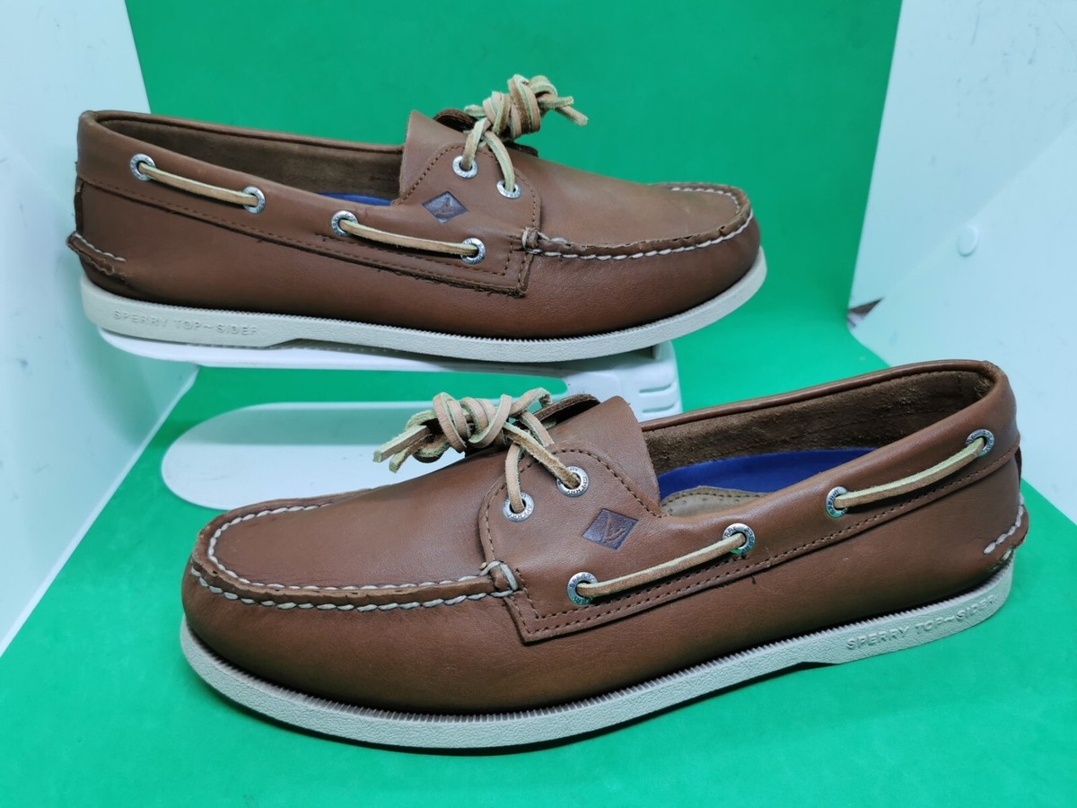 Vintage Sperry Top Sider 61421 Mens Size 10.5M Brown Leather Boat