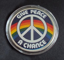 UK 2020 John Lennon 1 Oz silverplated coin Ltd Edition 'Give Peace A Chance' UNC