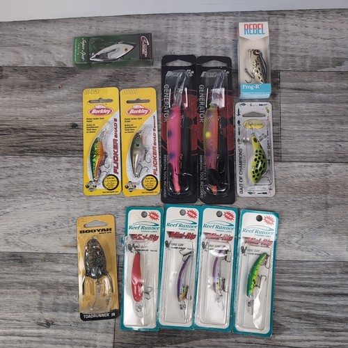 12 Piece Lot of New and Open Box Fishing Lures