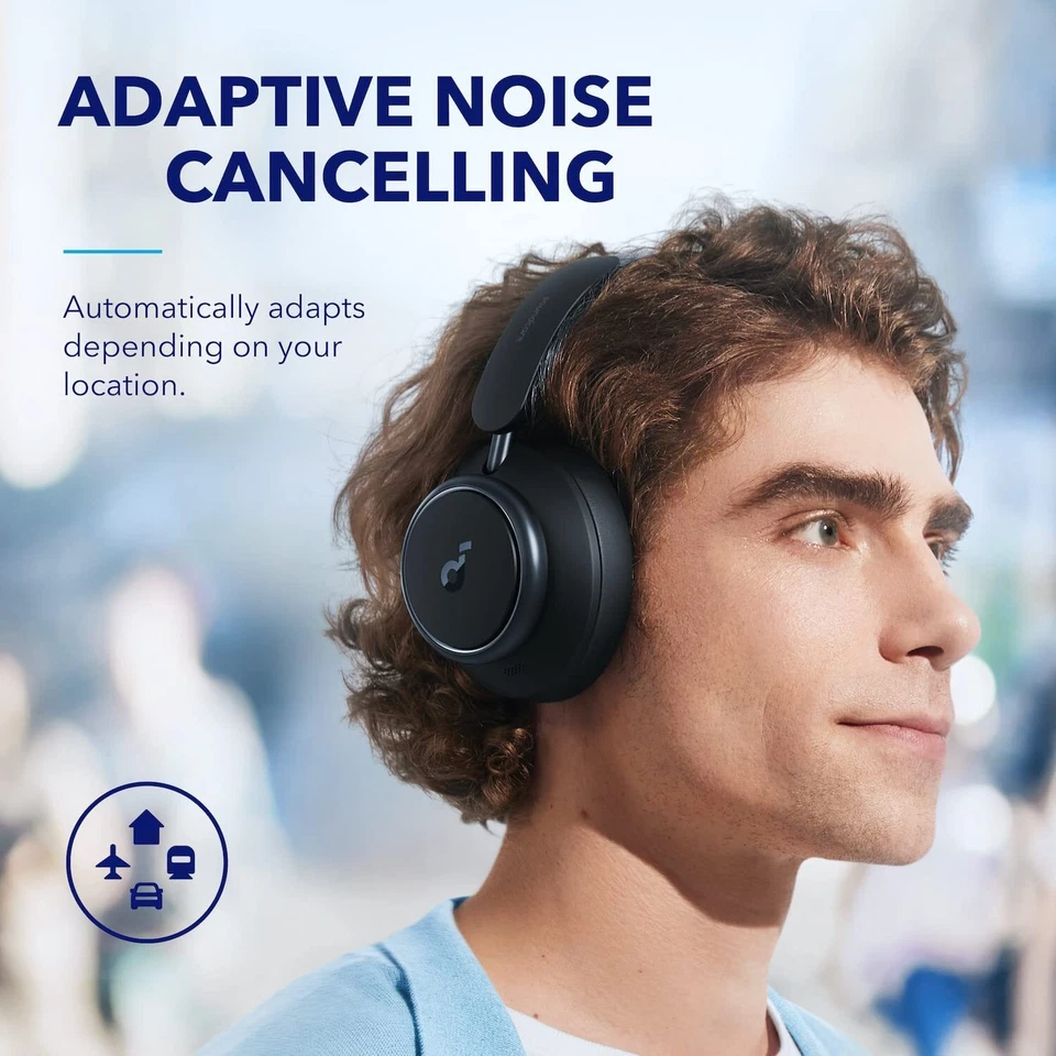 soundcore Space Q45 Adaptive Noise Cancelling 98% Headphones 50H Playtime Hi-Res - Image 4 of 4