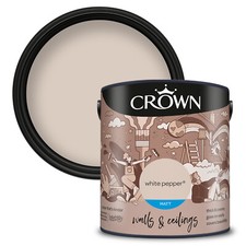 Crown Emulsion Paint Walls and Ceilings Matt or Silk All Colours 2.5L