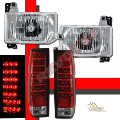 Headlights & LED Tail lights For 88-89 Nissan D21 Hardbody Pickup
