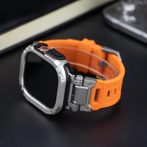 Correa y carcasa de metal + silicona para Apple Watch Ultra2 49 mm 9 8 44/45 mm - Imagen 3 de 32