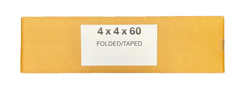 4" x 4" x 60" CARDBOARD BOX - 200 lb - SINGLE BOX - TALL - Image 3 of 4