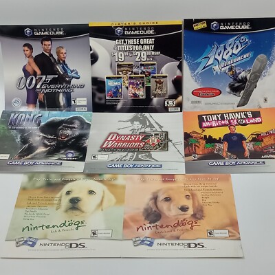 Nintendo Gamecube Gameboy Advance Posters Lot Promo Store Display Cards 8x8