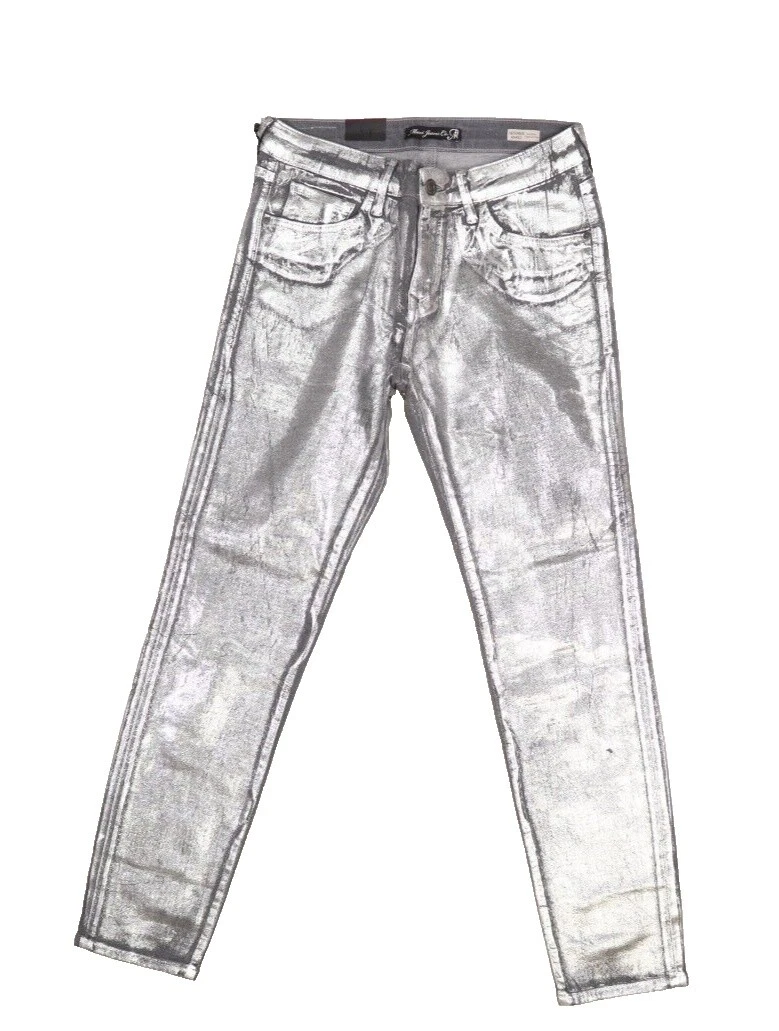 Mujer Solid Silver Jeans