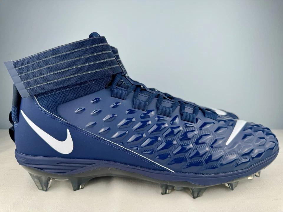 Nike Force Savage Pro 2 Football Cleats Navy White Size Mens Size 16 - Image 4 of 4