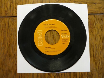 The Guess Who   No Time / Proper Stranger 1969 RCA 74-0300 7'' Single VG/Generic