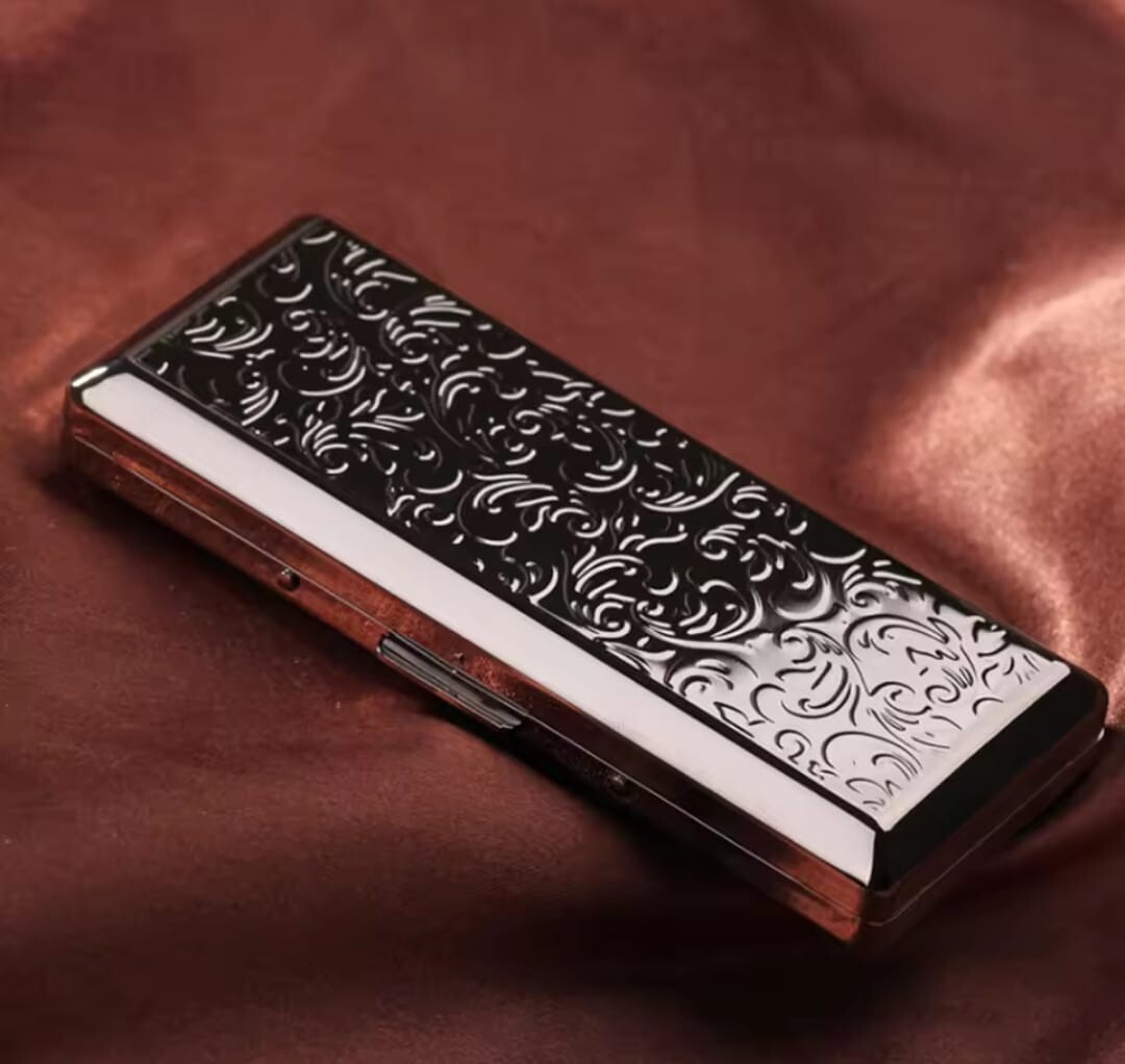 Vintage Double Sided Printing Cigarette Case 14 Slim or 10 S