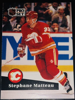 1991-92 Pro Set Stephane Matteau Calgary Flames #27 
