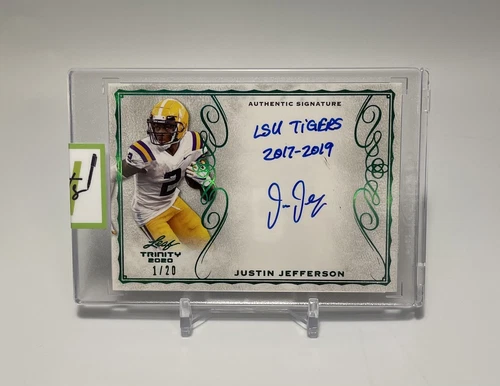 Justin Jefferson 2020 Leaf Rookie Auto/Script /20