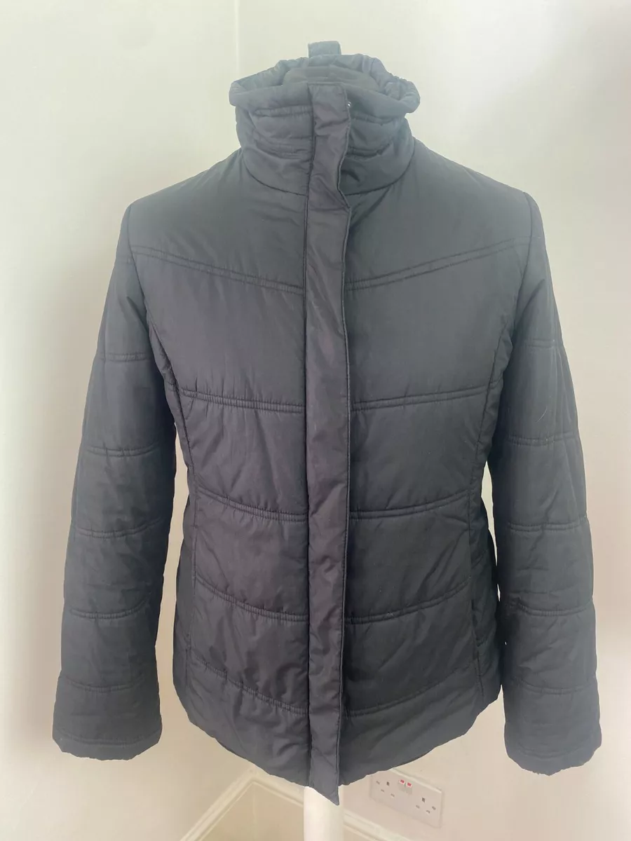 JAEGER Womens Puffer Ladies Hooded Parka Puffa Jacket MidLength Black Size  M | eBay