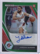 2021 Prizm Draft Picks Jordan Schakel RC Green Prizm Auto #DP-JSC