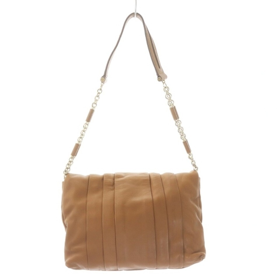 Anya Hindmarch Gracie One Shoulder Bag Leather Chain Logo Camel /Wm