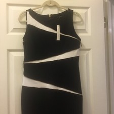NWT Adrienne Vittadini Nautical Nvy/W Sheath Dress Zipper MSRP$138 Women’s SZ 8 