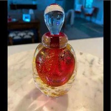 Blown Glass Perfume Bottle Artist signed 2001