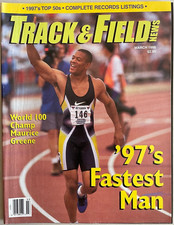1998 Track and Field News March       Maurice Greene, Steve Prefontaine movie ad