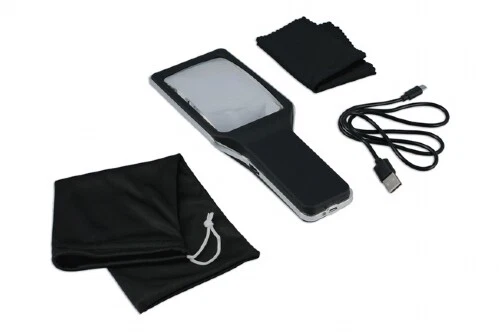 USB Recargable LED Iluminado Portátil 4x Lupa con Interruptor Atenuador - Imagen 7 de 9