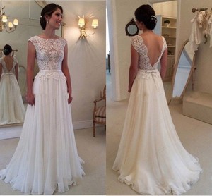 backless lace wedding gown