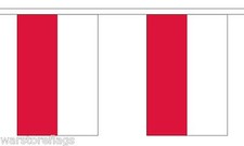 POLAND FLAG BUNTING 9 metres 30 flags POLISH WARSAW
