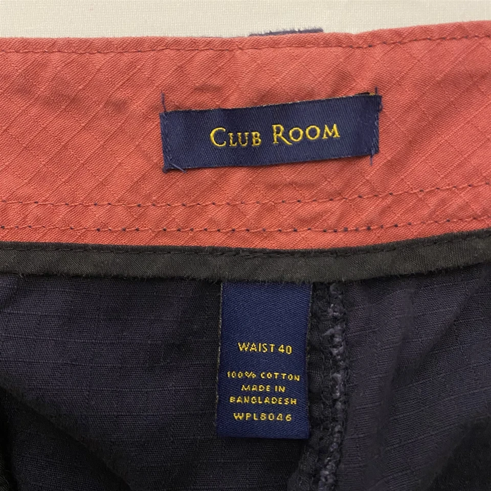 Pantalón Corto Carga Club Room 40 x 11" Azul Marino Ripstop 100% Algodón Foto 4 de 4