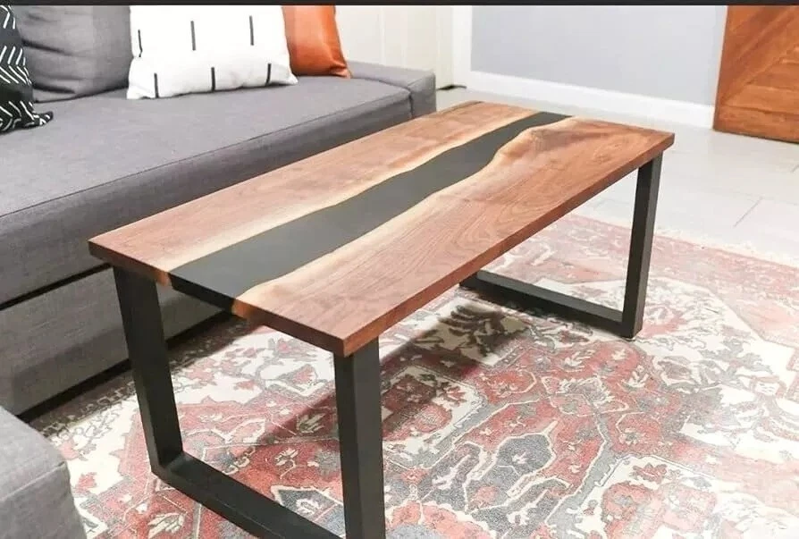 Mesa de resina epoxi | Mesa de comedor y centro epoxi para decoración del hogar Foto 2 de 4