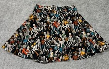 Folter Skirt Womens Medium Skater Zombie Grunge Emo Goth Cotton