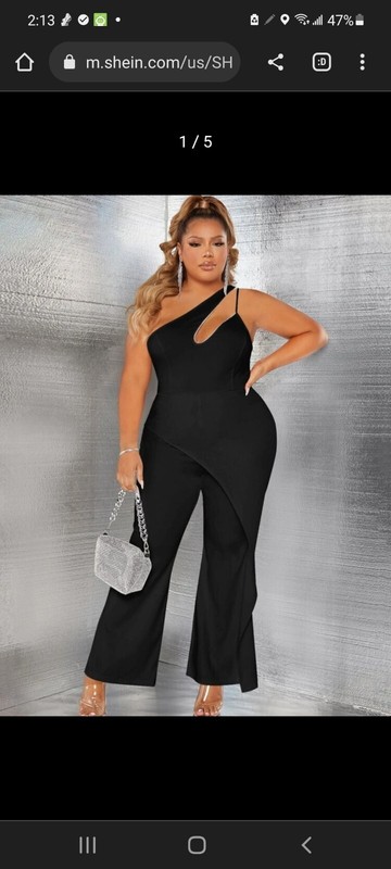 Shein Womens Black Curve Jumpsuit Size 2XL