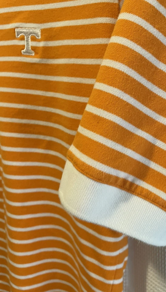 Camisa polo feminina Cutter & Buck XL Tennessee manga curta botão de pressão laranja - Imagem 4 de 4